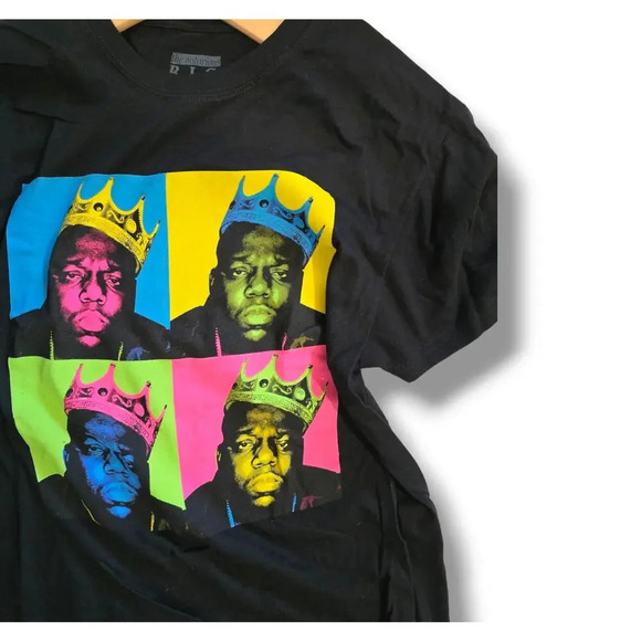 Notorious B.I.G. men's black multicolor multicolor graphic print tshirt - med - Picture 3 of 6